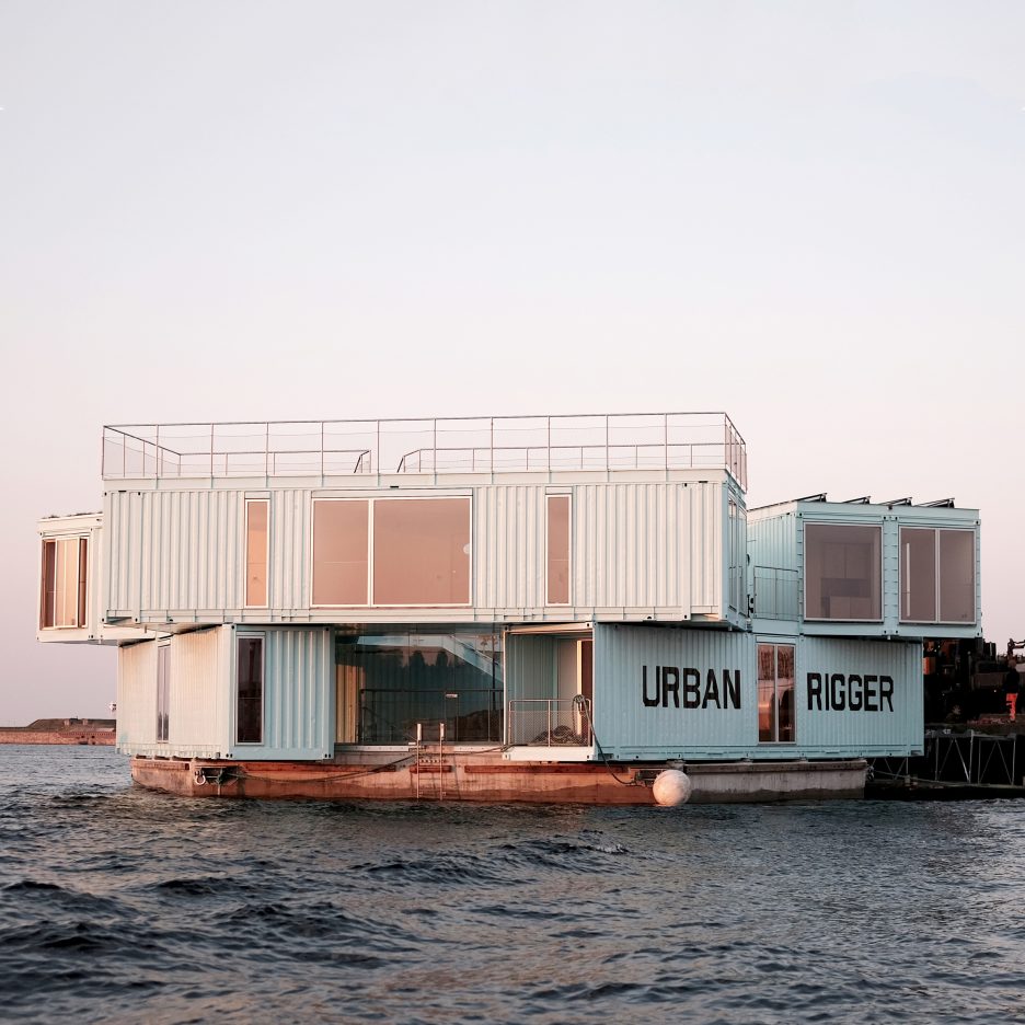 BIG stacks shipping containers to create floating student housing in