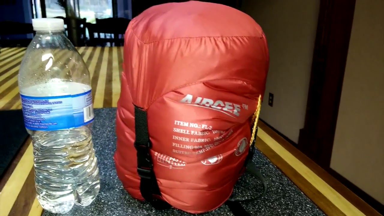 AIRCEE 50F Compact Hiking Tiny Sleeping Bag Review Camping Connect