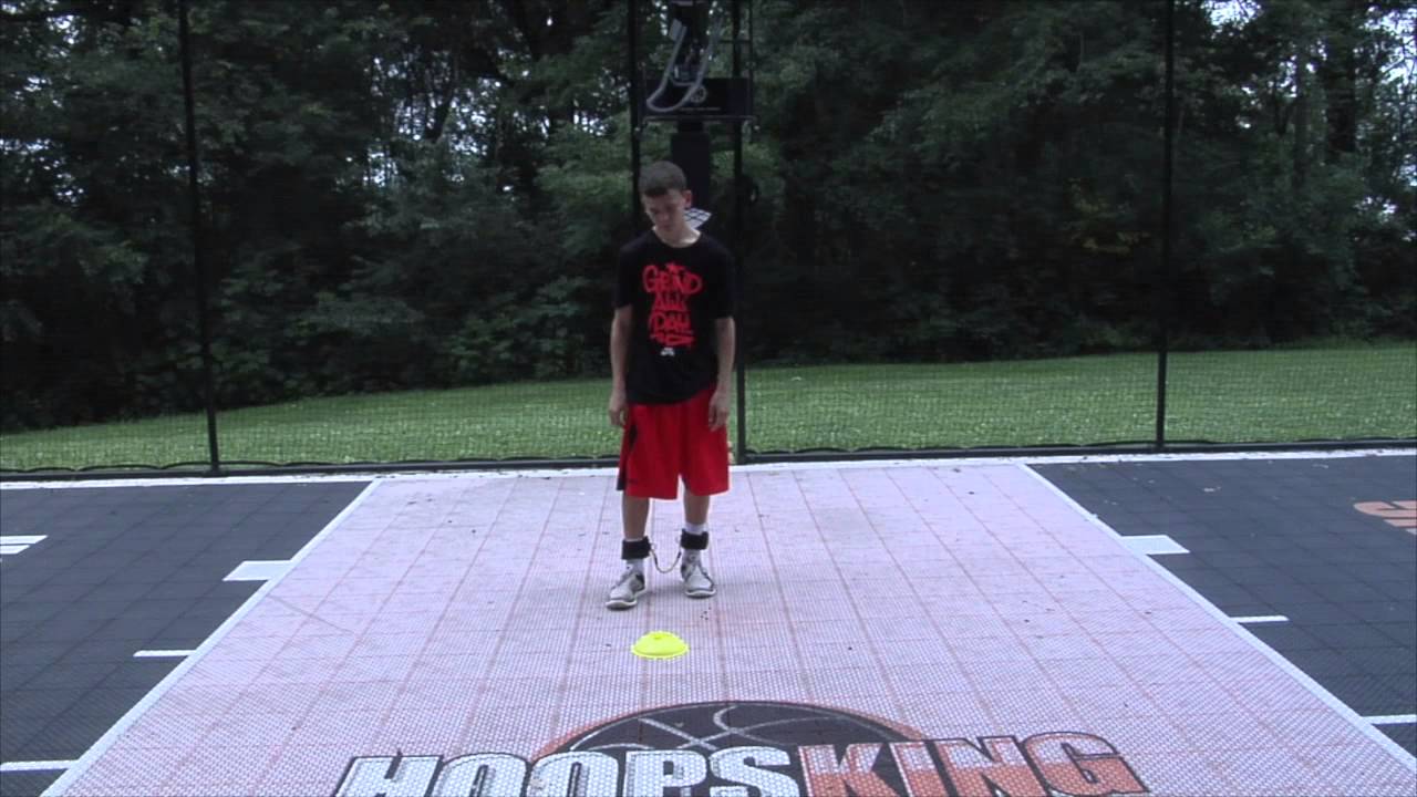 Defensive Lateral Slide Drill Basketball with Resistance Bands