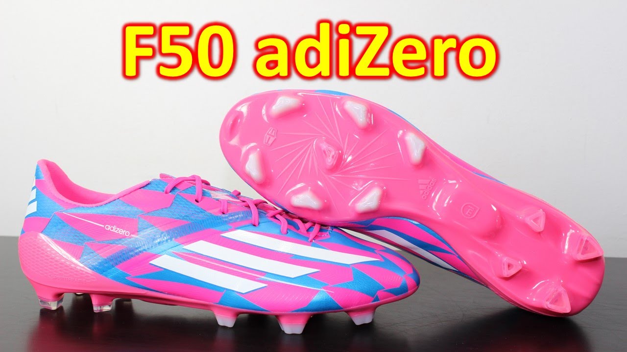 Adidas F50 adizero 2014 Neon Pink Solar Blue Unboxing On Feet Soccer Club