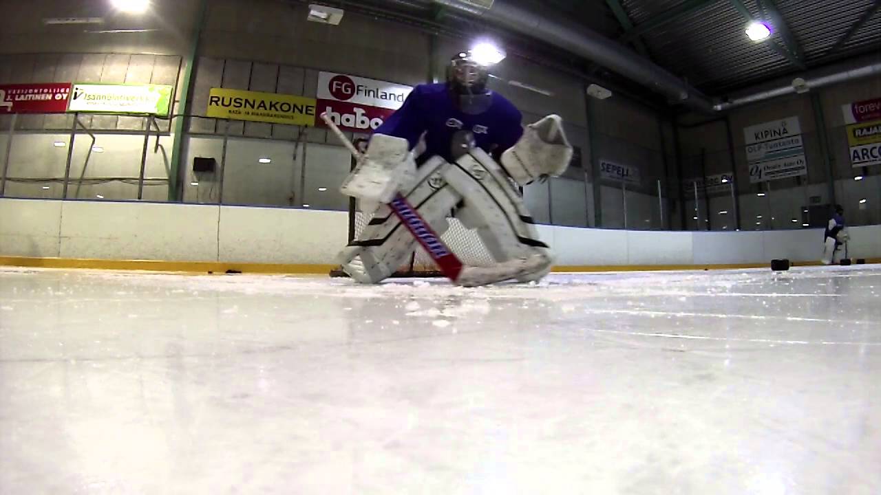 Ice Hockey Goalie Drills Half Wall Patience Drill Hockey Focus