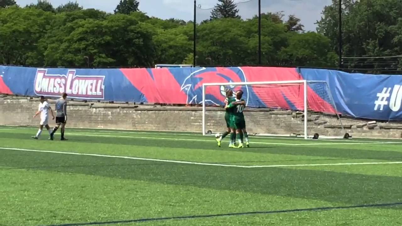 Utah Valley University s Paul Hoffmeister scores at UMass Lowell