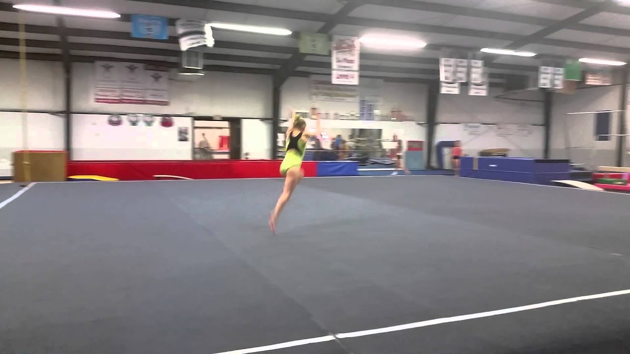 New skill back handspring back layout 9yrs old Gymnastics Central