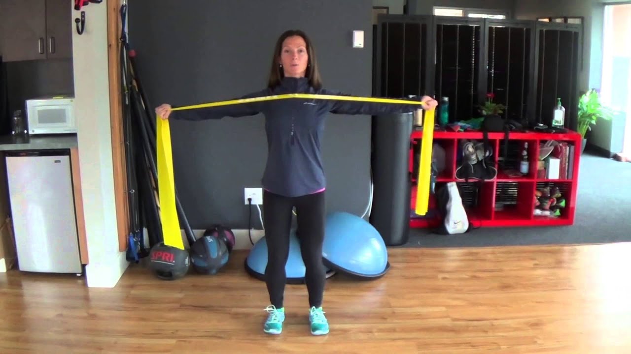 Resistance Band Exercises Chest Band Pull Pilates Cave