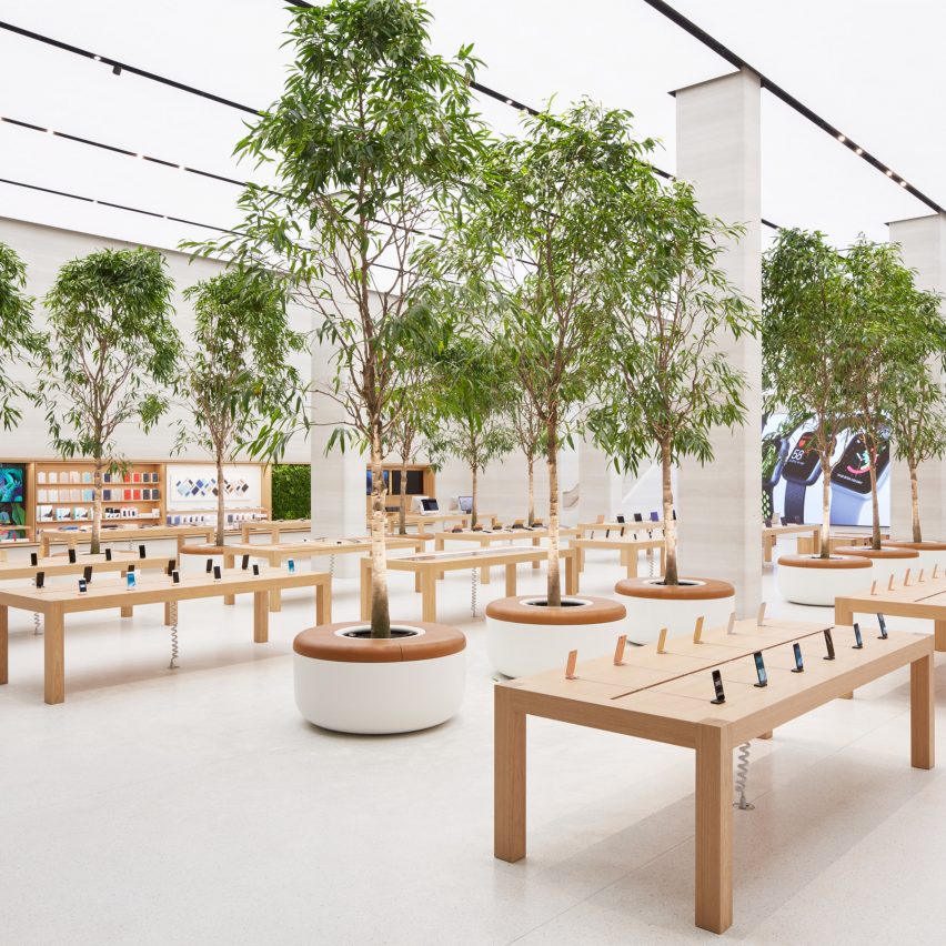 Apple unveils treefilled Regent Street store by Foster + Partners