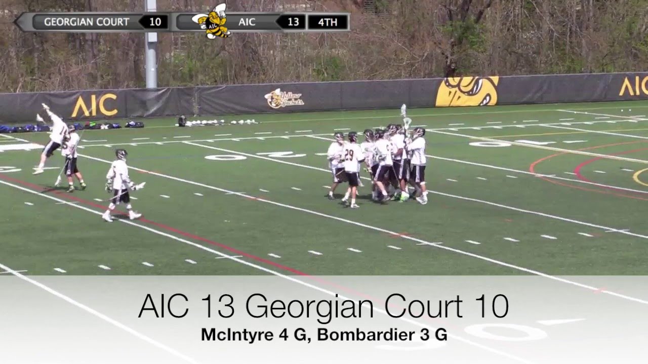 AIC Men s Lacrosse Highlights vs Court Baseball Bite