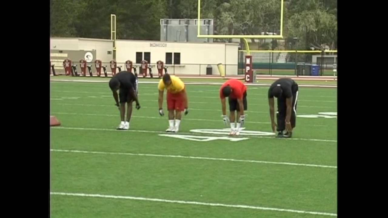 Running Back Drills High Leg Kick Toe Touch and Forward Lunge Running Dome