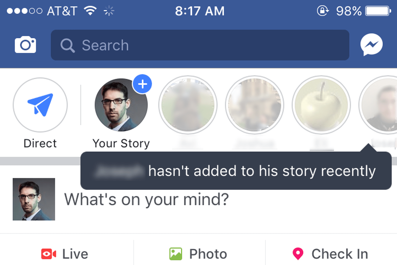 No one is using Facebook stories, so it turned your