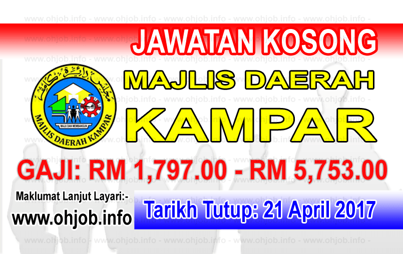 Jawatan Kosong Majlis Daerah Kampar (21 April 2017) Iklan Jawatan Kosong