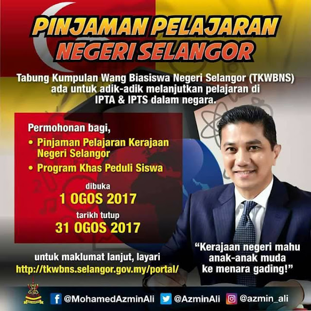 [BERITA BAIK] Pinjaman Pelajaran SELANGOR Tanpa Faedah