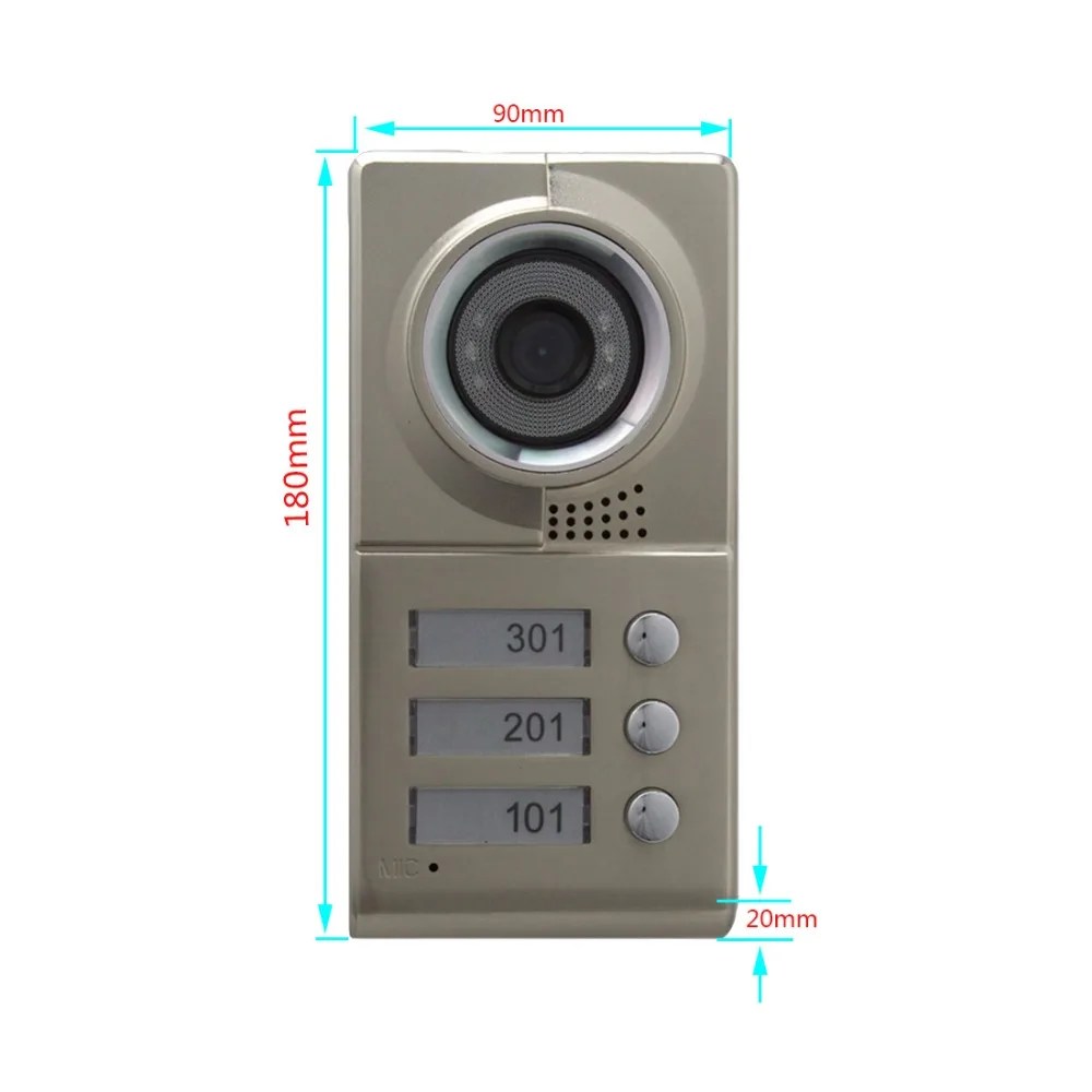 Yobang Security Apartment Entry System 3 Monitor 7" HD Color