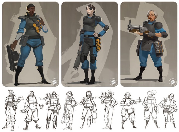 Clifford Games Here’s the female Team Fortress 2 character concepts