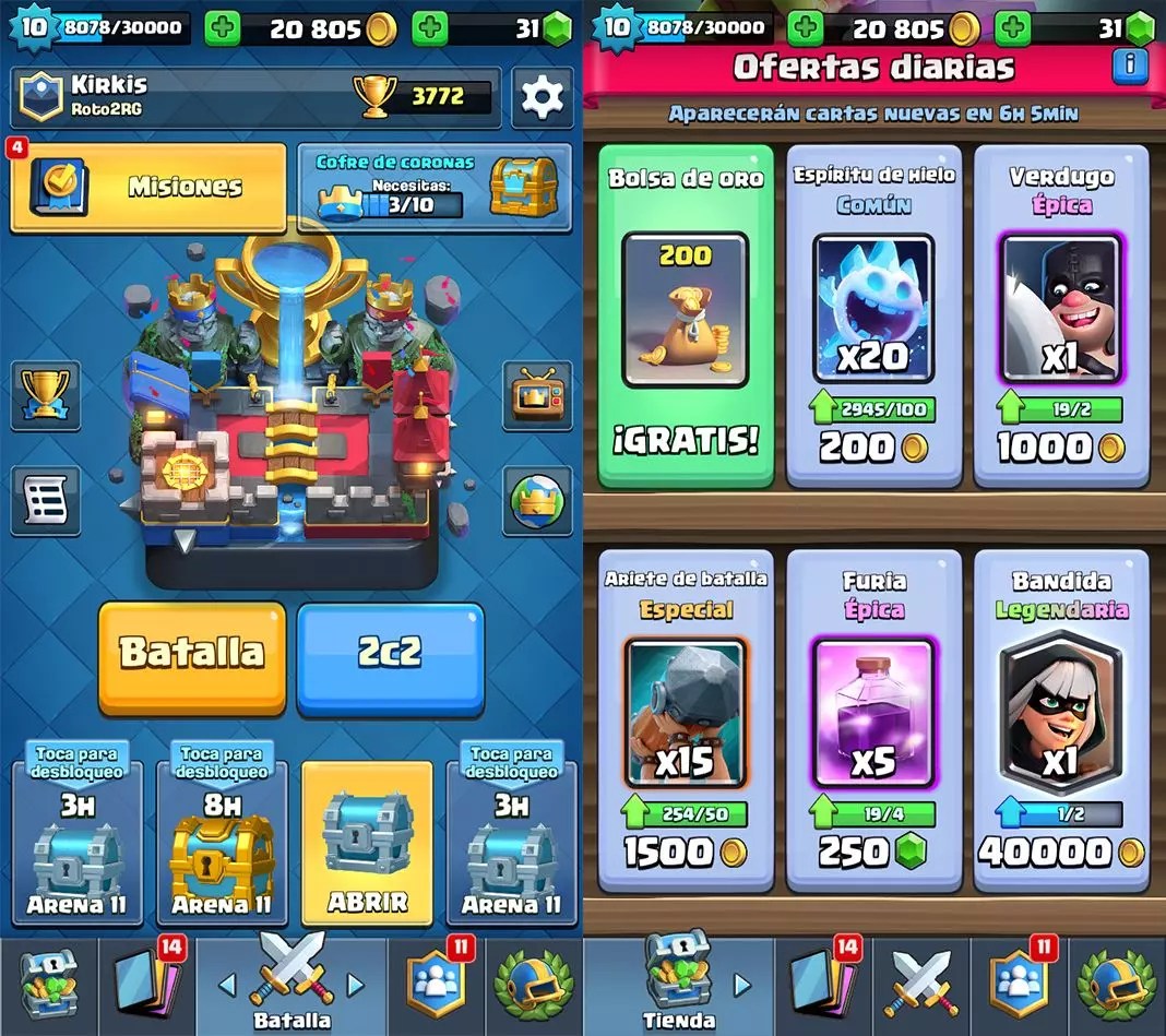Clash Royale recibe su mayor actualización hasta la fecha Epic Quests Perdidos entre Bits