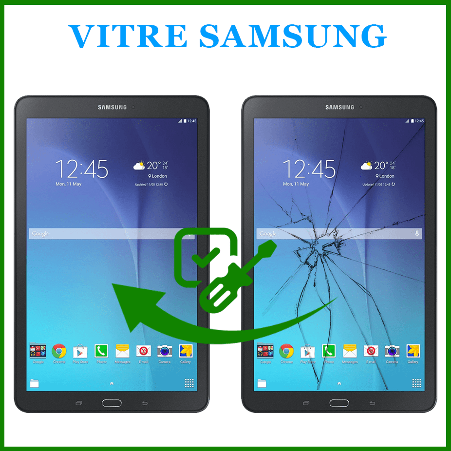 Réparation vitre brisé tablette Samsung T295 IFT Shop