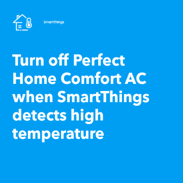 When SmartThings temperature Sensor is open, turn off AC. - IFTTT