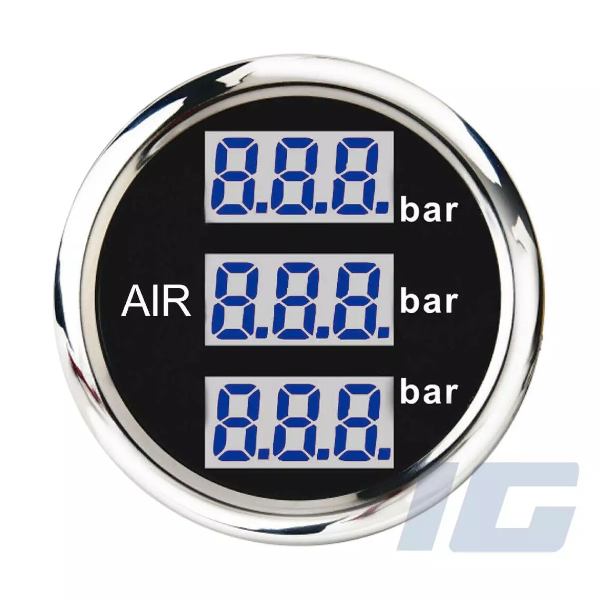 Dual Needle & Digital Air Pressure Gauge Kit For Air Ride Suspension