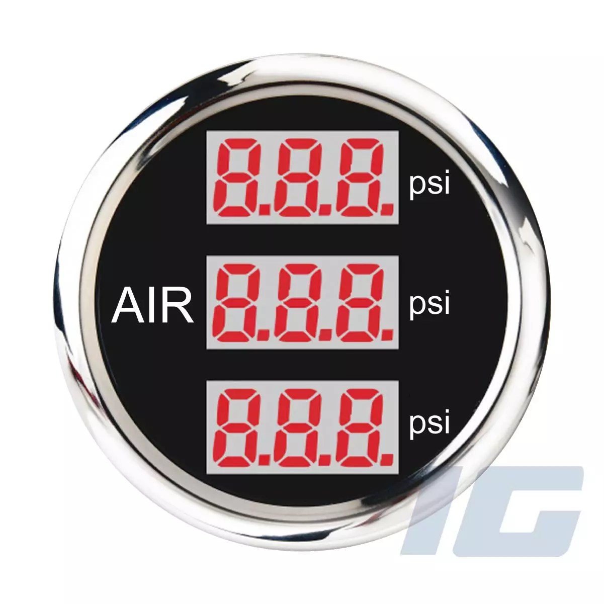 Dual Needle & Digital Air Pressure Gauge Kit For Air Ride Suspension