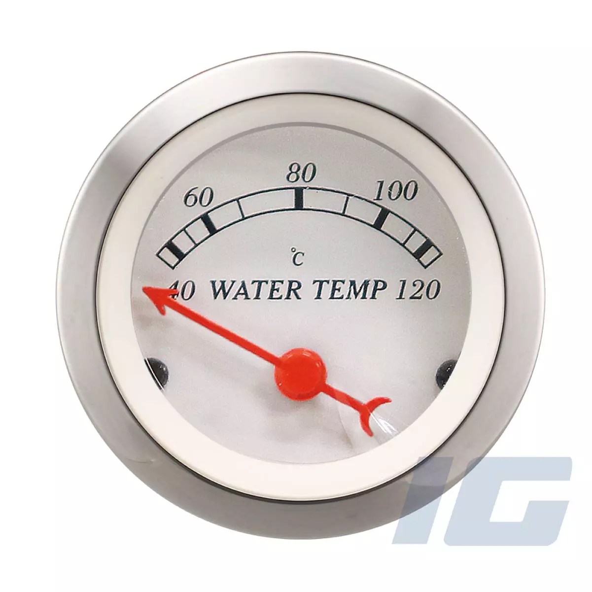 Classic Series 52mm White Face Red Needle Water Temp Gauge with