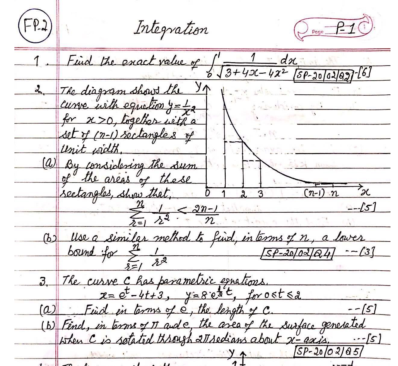 ASLEVEL FURTHER MATHEMATICS (9231) INTEGRATION Cambridge IGCSE® Mathematics
