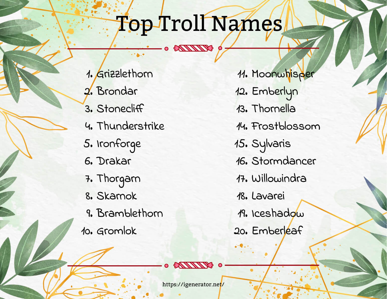 Troll Name Generator 456 Troll Name Ideas