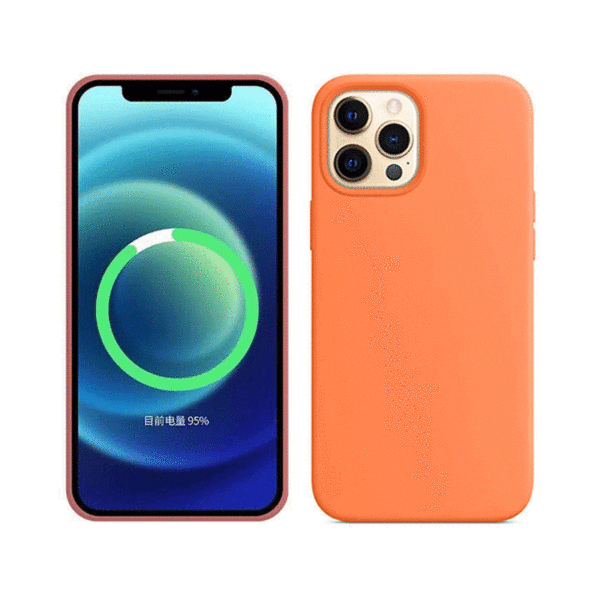 Silicone Mag Safe Case Orange iPhone 12 Pro Max iGen Mobility
