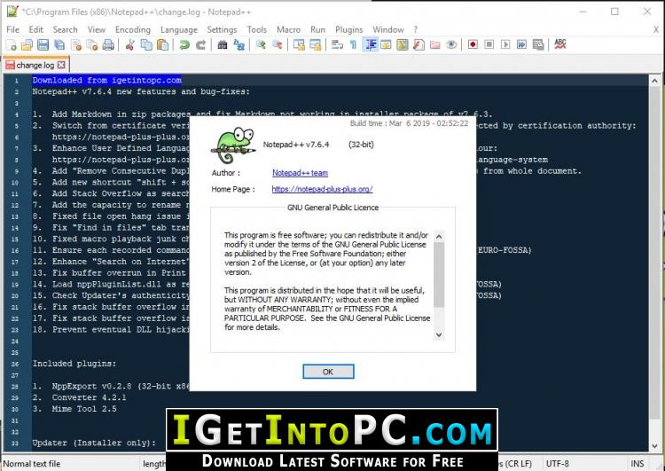Notepad++ 7.6.4 Free Download