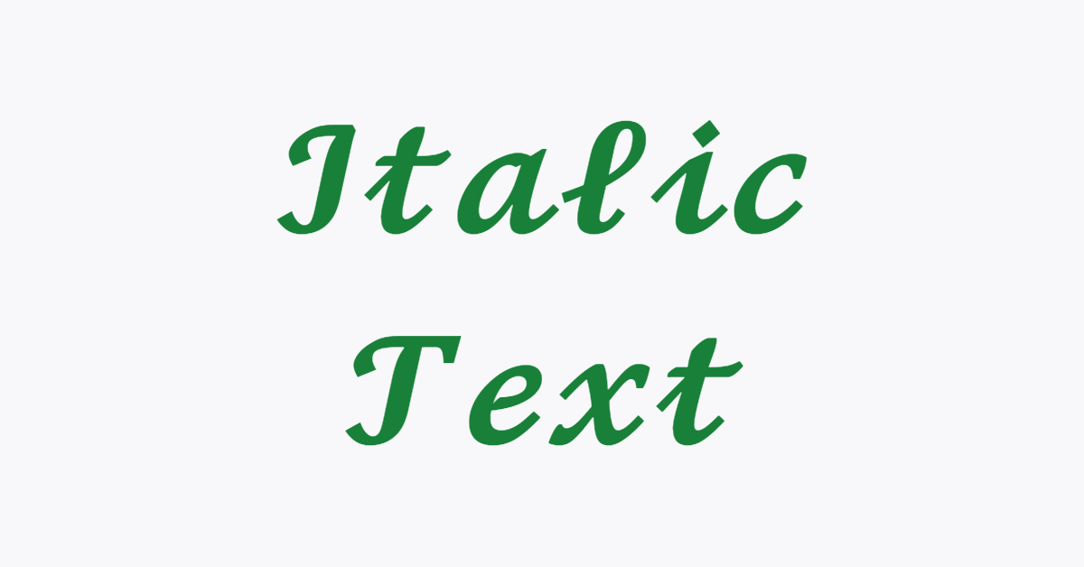 Italic Text Generator Copy and Paste Italic Text Fonts