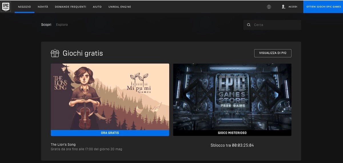 Epic Games Store giochi Pc gratis da scaricare iGizmo.it
