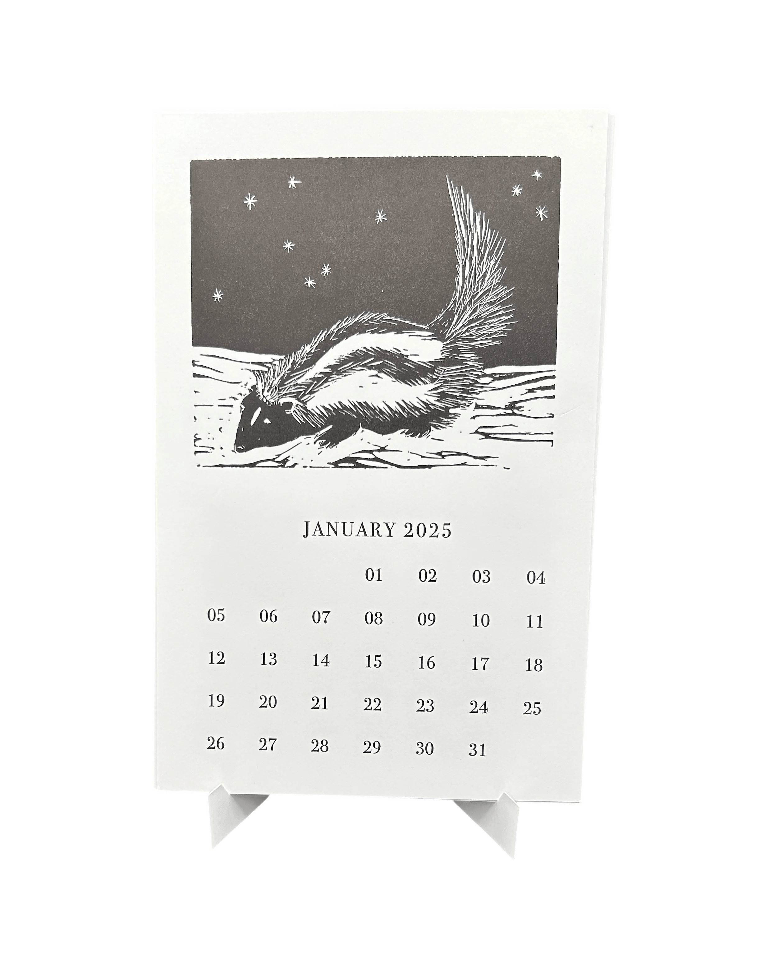 Anne's Animal Print Calendar 2025 Igloo Letterpress