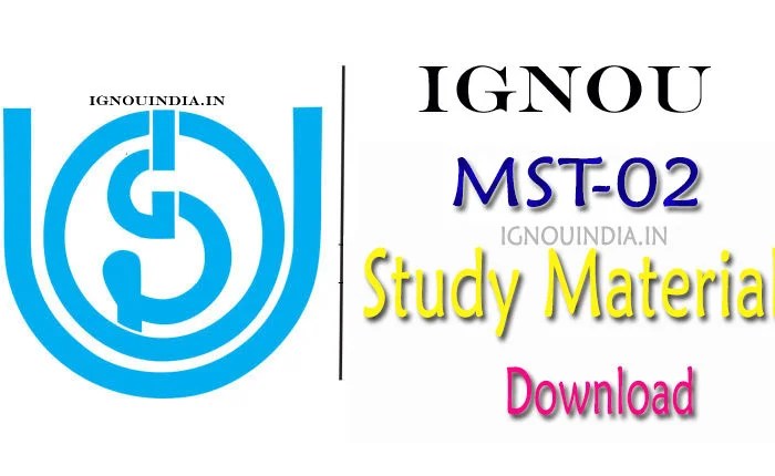 IGNOU MST02 Study Material, egyankosh Download IGNOU INDIA