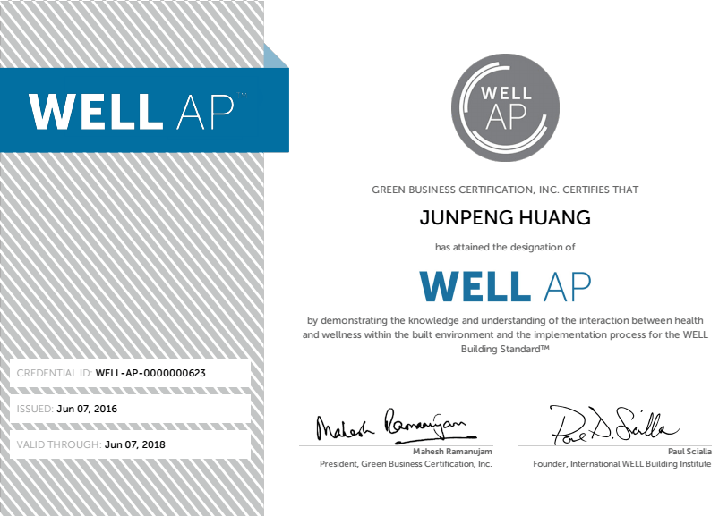 2022年10月WELL AP培训课程线上培训 健康建筑 友绿智库