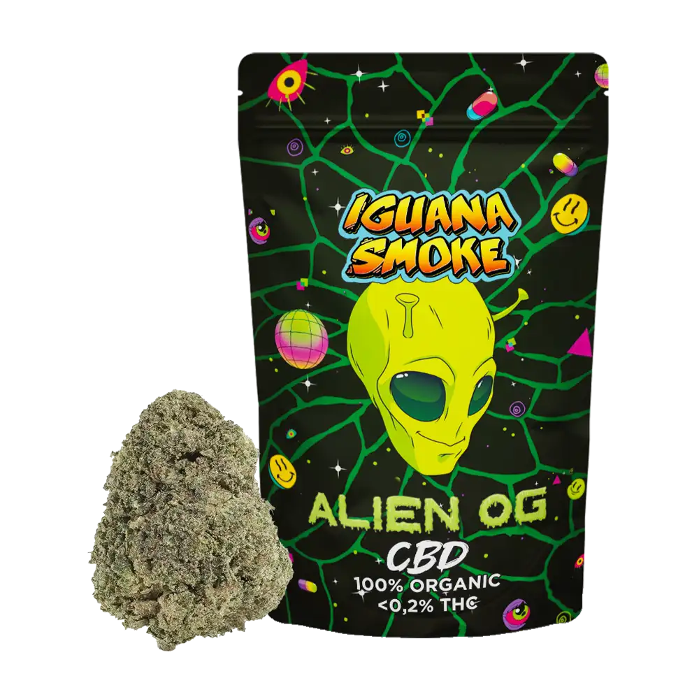 Alien OG CBD flower from 2,2€/gr Iguana Smoke Buy CBD flower online