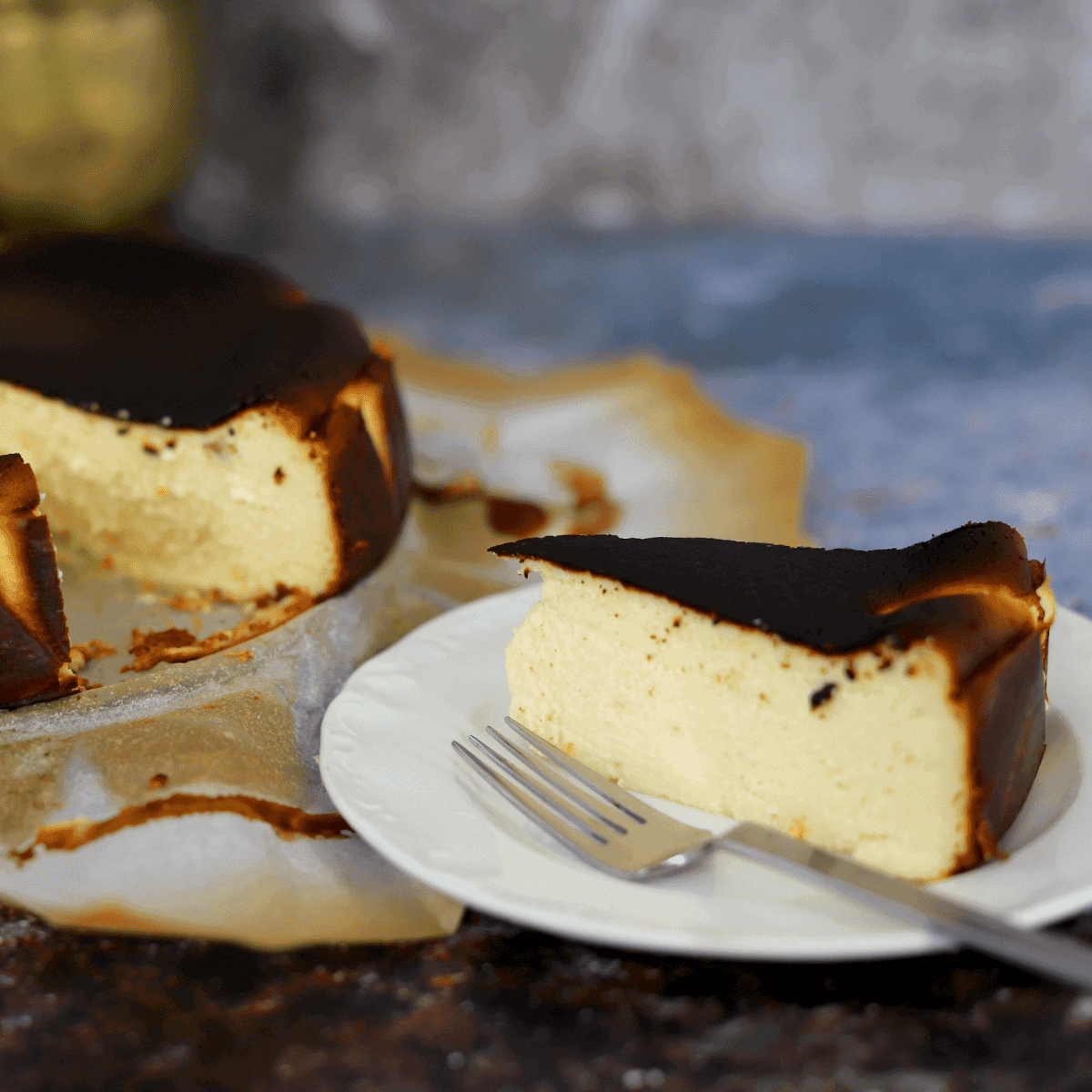 Keto Basque Burnt Cheesecake Dessert