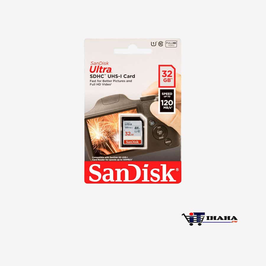 SANDISK Ultra SDHC UHSI Card 32GB speed up to 120MB per sec for camera