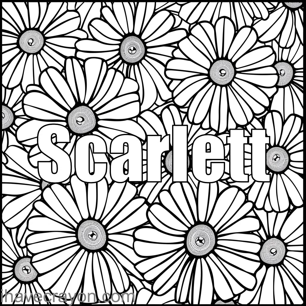 Free Printable PDF Scarlett Coloring Pages Download Now!