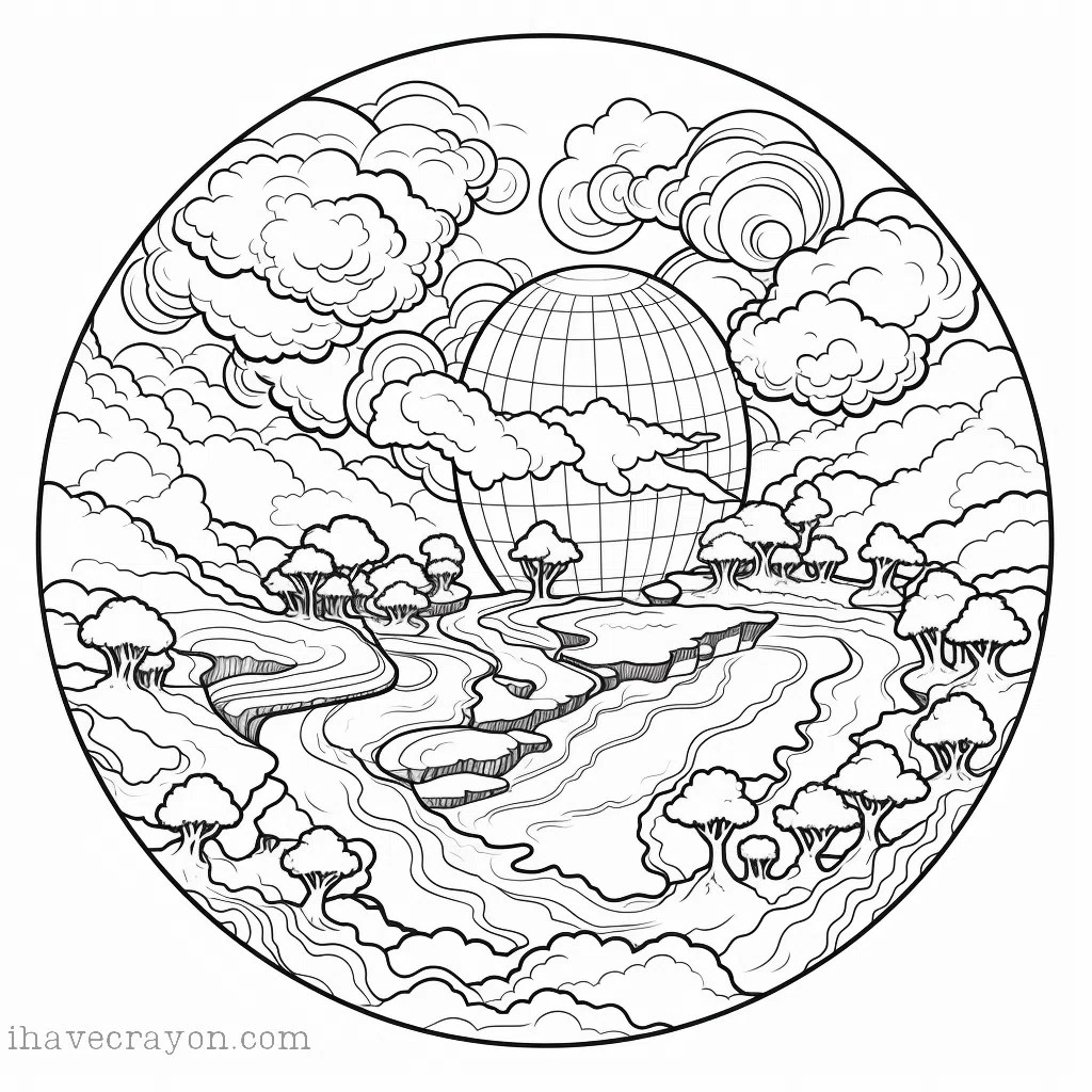 Earth Coloring Pages Color Your World I have crayon