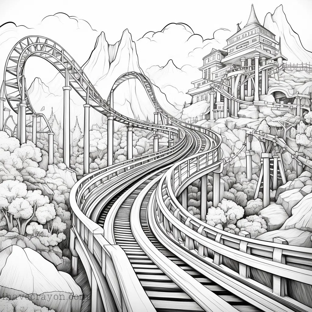 Roller Coaster Coloring Pages! – I have crayon