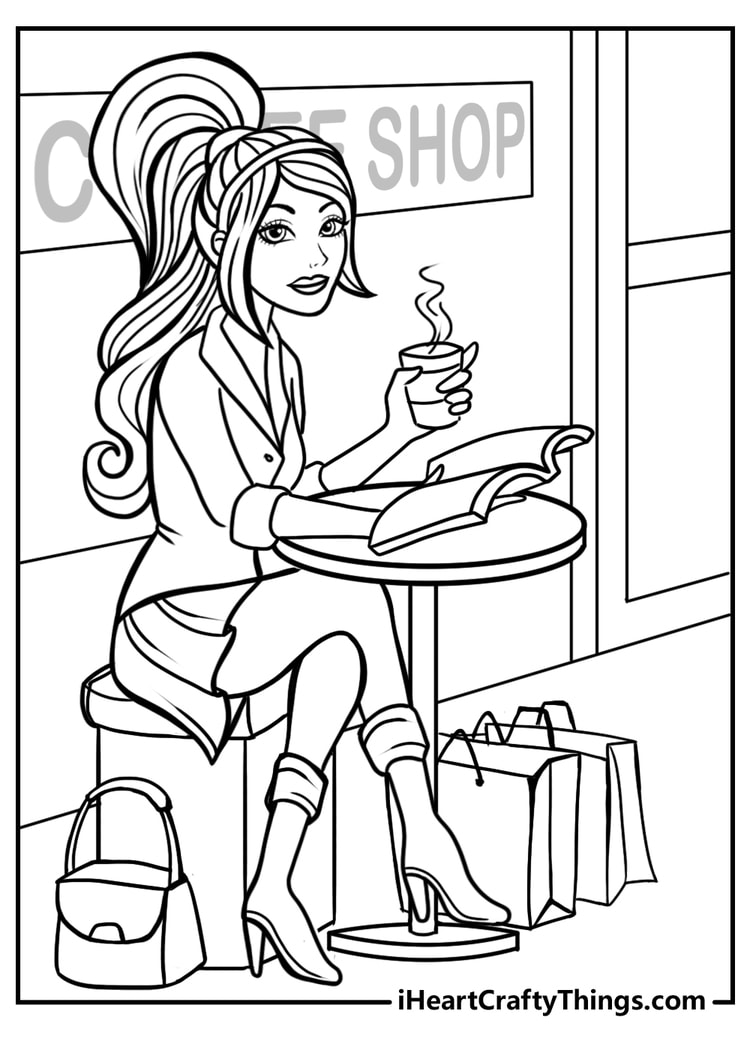 Barbie Educational Coloring Pages