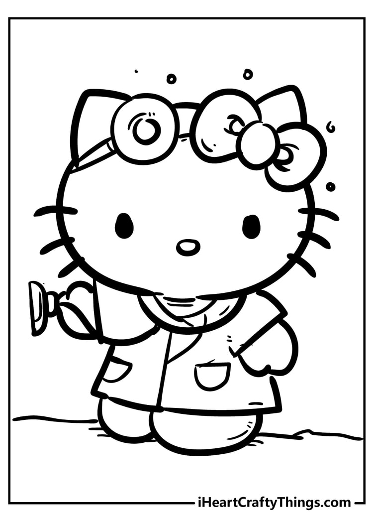 Hello Kitty Doctor Coloring Pages