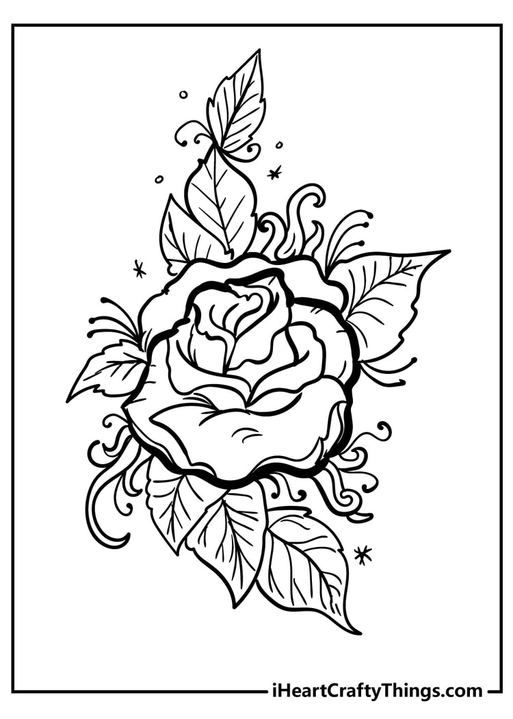 Rose Coloring Pages Original And 100 Free (2021)