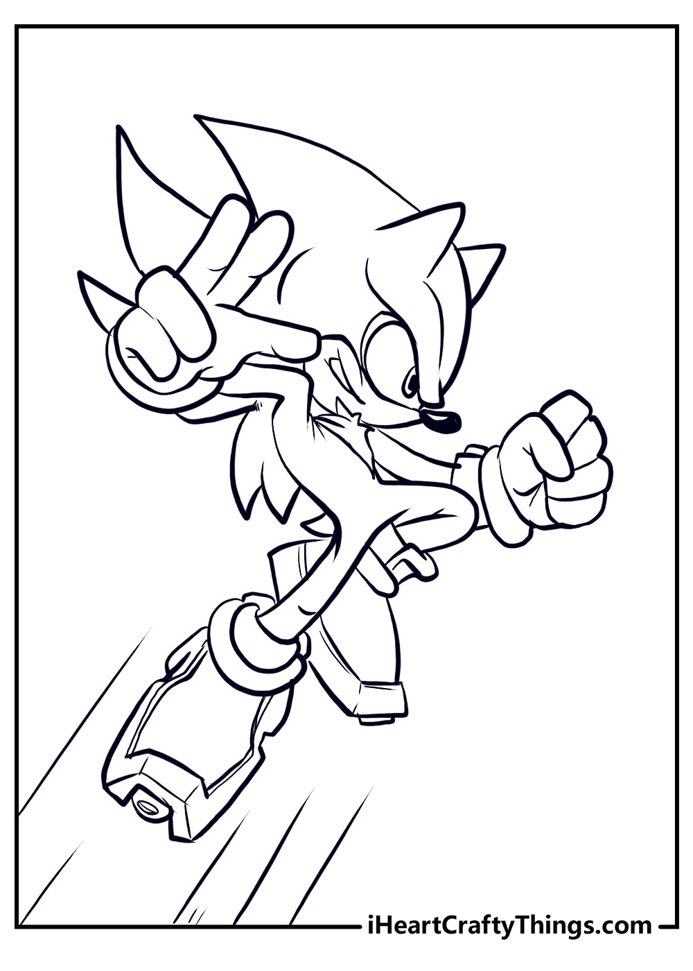 Sonic The Hedgehog Shadow Coloring Pages
