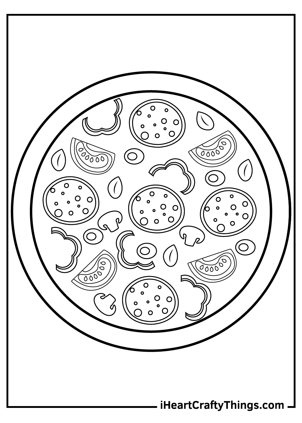 Make A Pizza Coloring Pages
