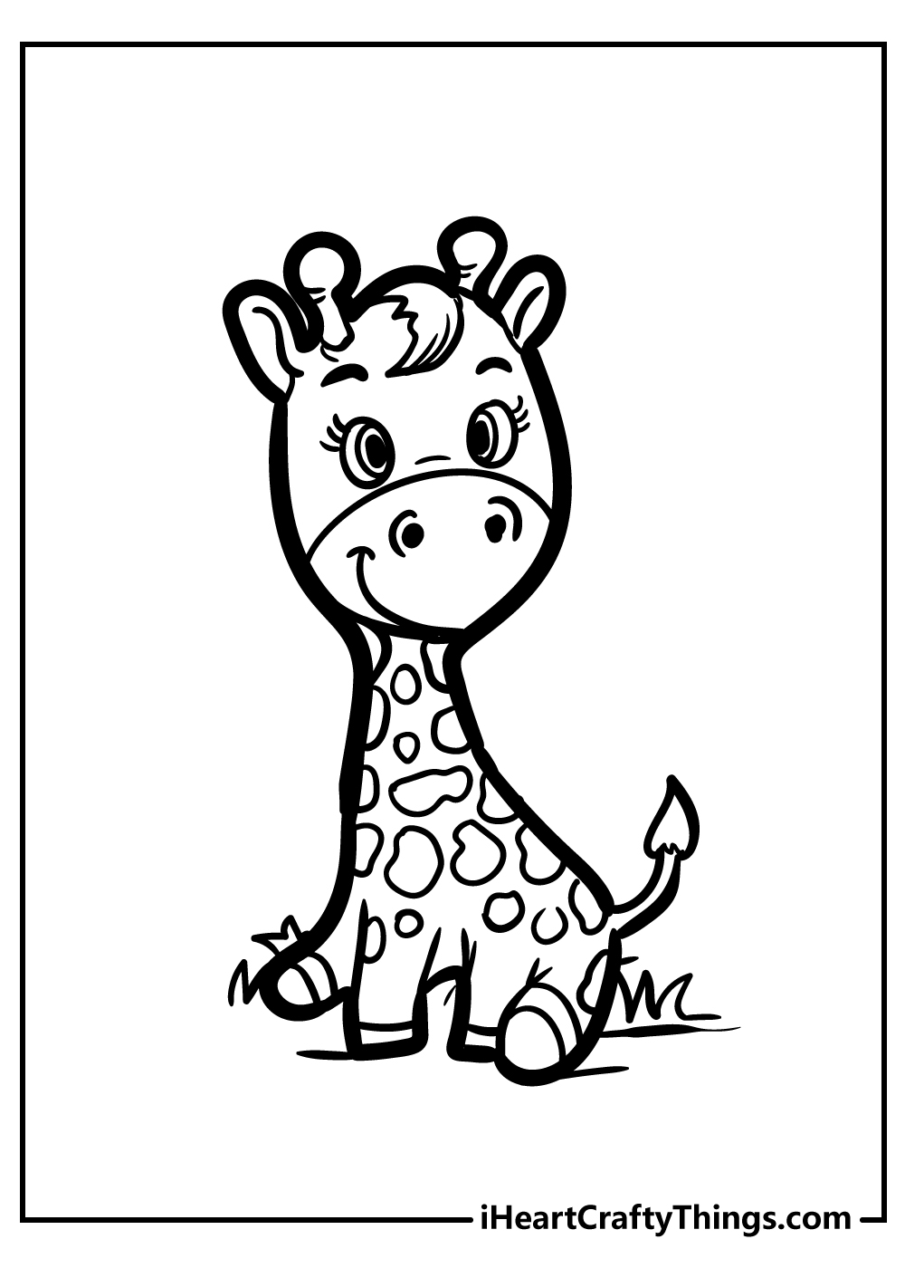 Cute Coloring Pages Of Baby Giraffes