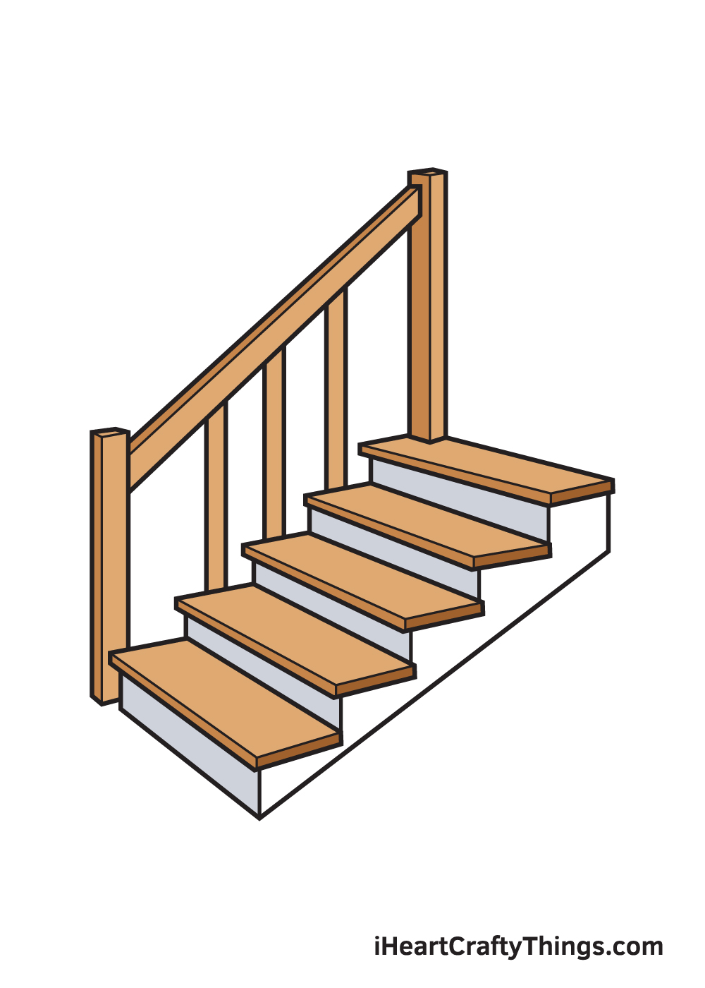 Stairs Drawing How To Draw Stairs Step By Step