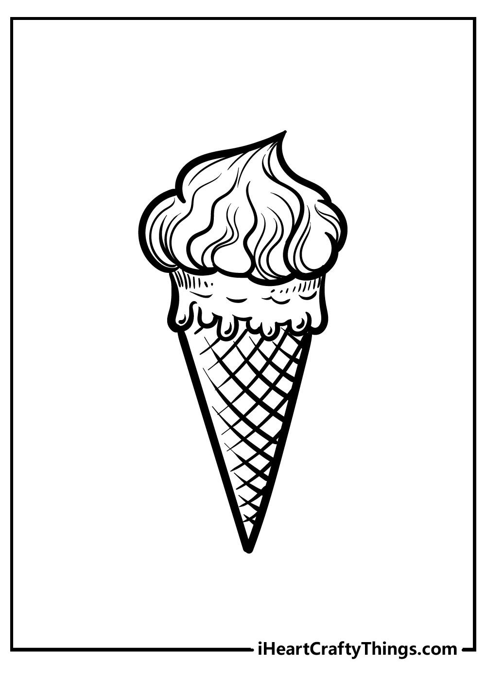 Ice Cream Scoop Coloring Page