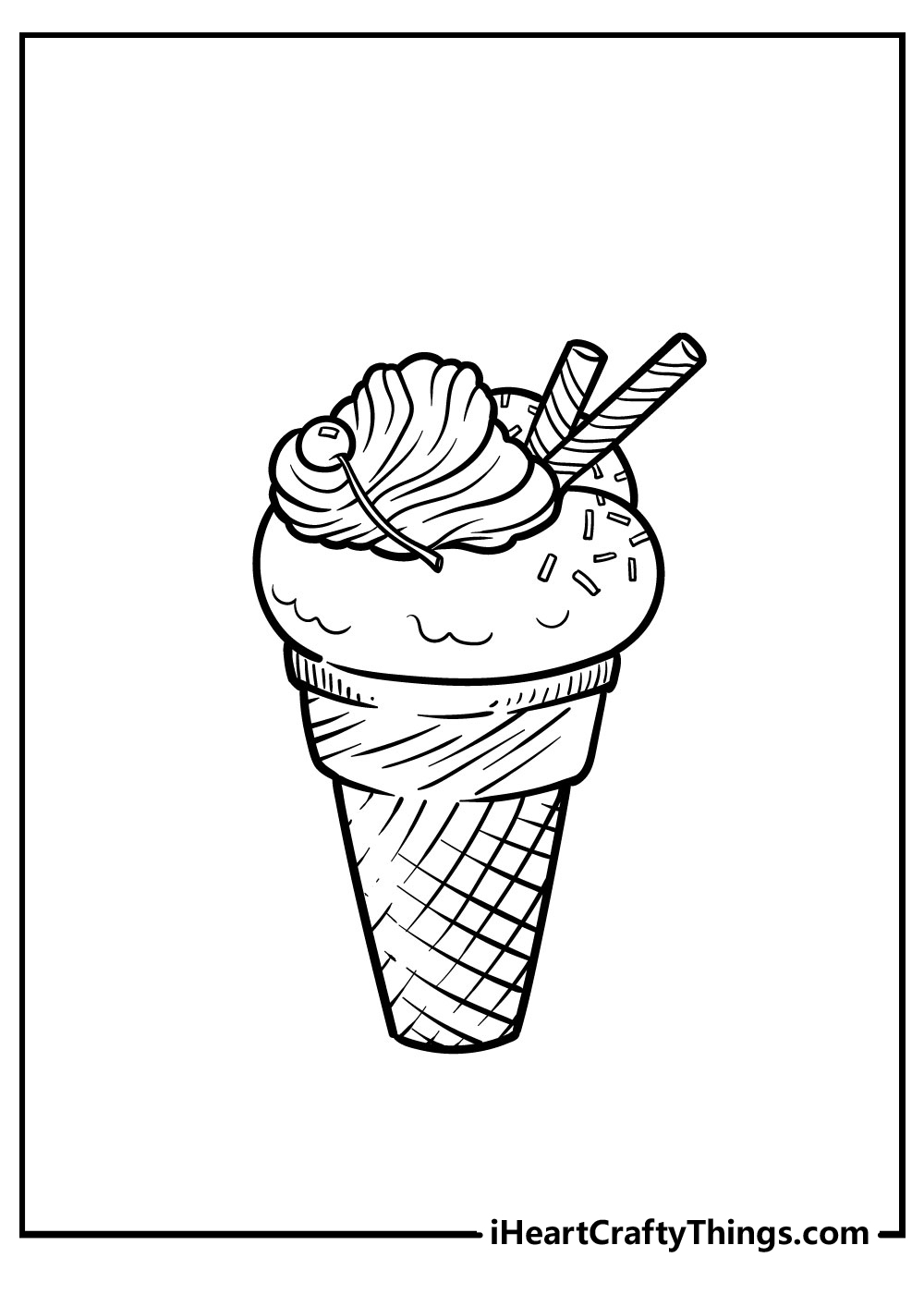 Ice Cream Shop Coloring Pages
