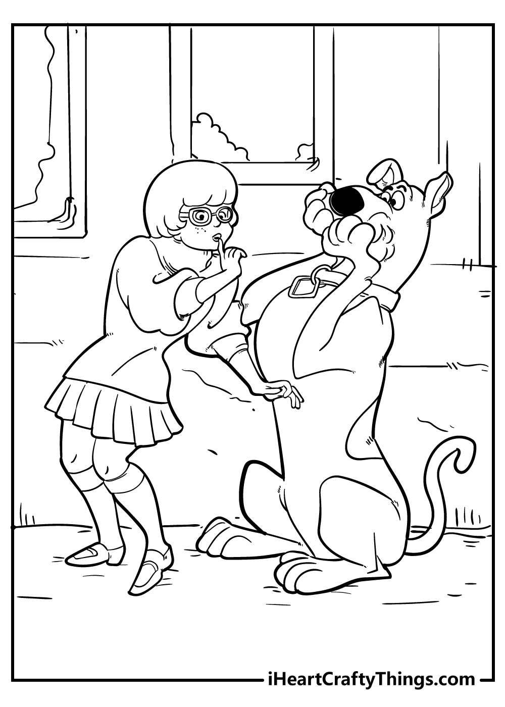 Scooby Doo Eating Coloring Page