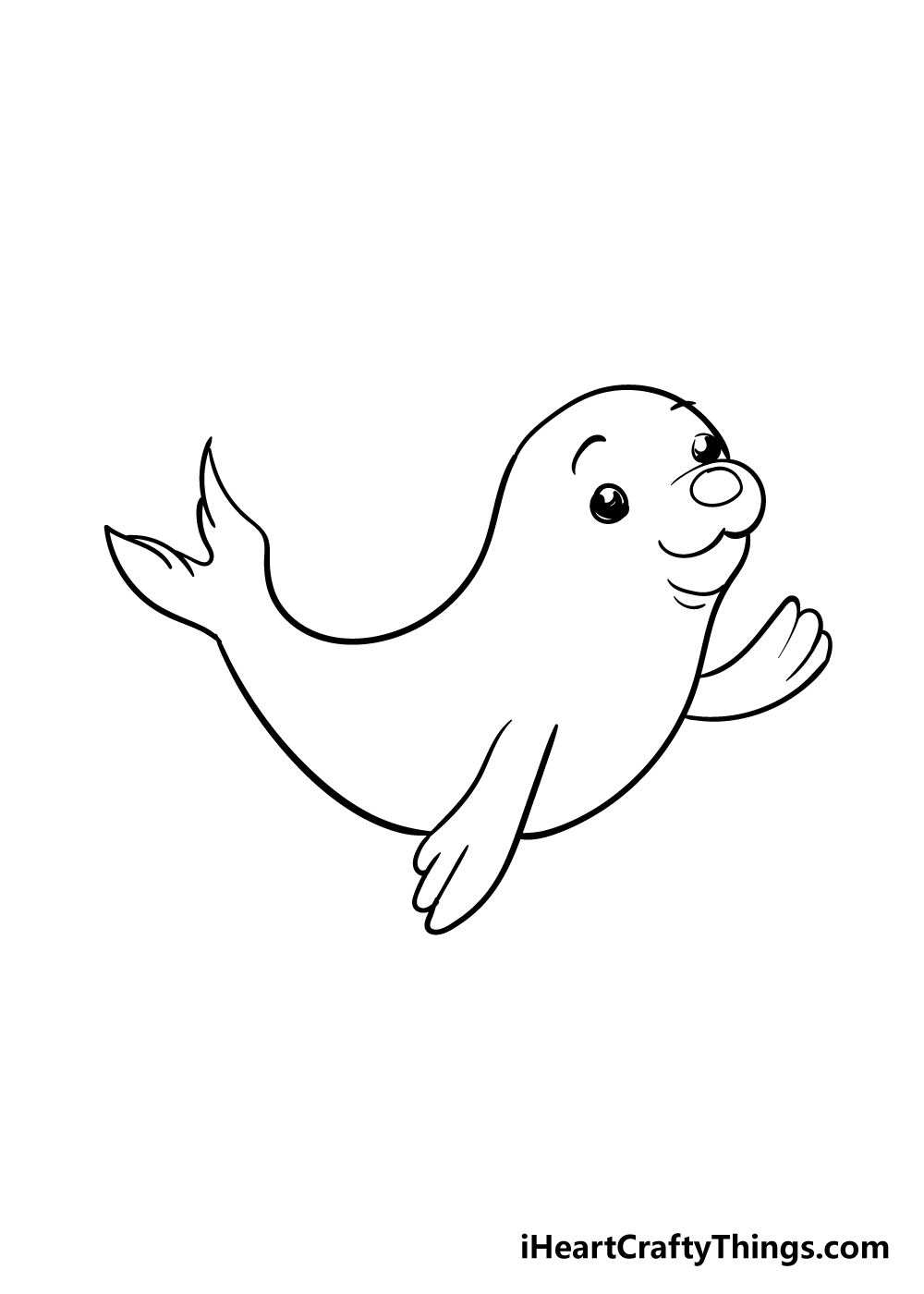 Seal Drawing How To Draw A Seal Step By Step