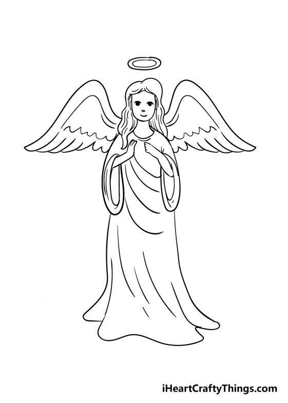Angel Drawing How To Draw An Angel Step By Step