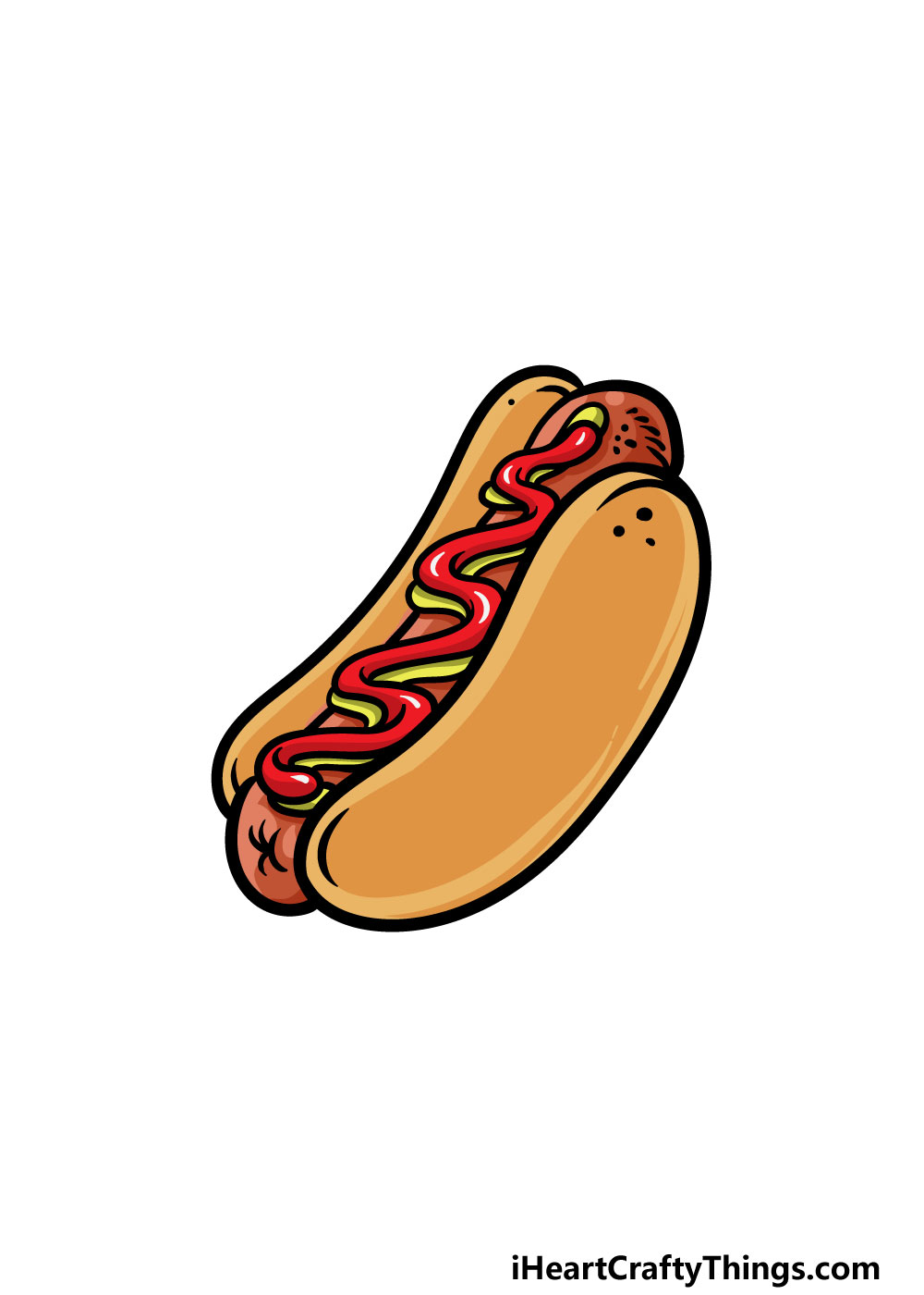 How To Draw A Hot Dog